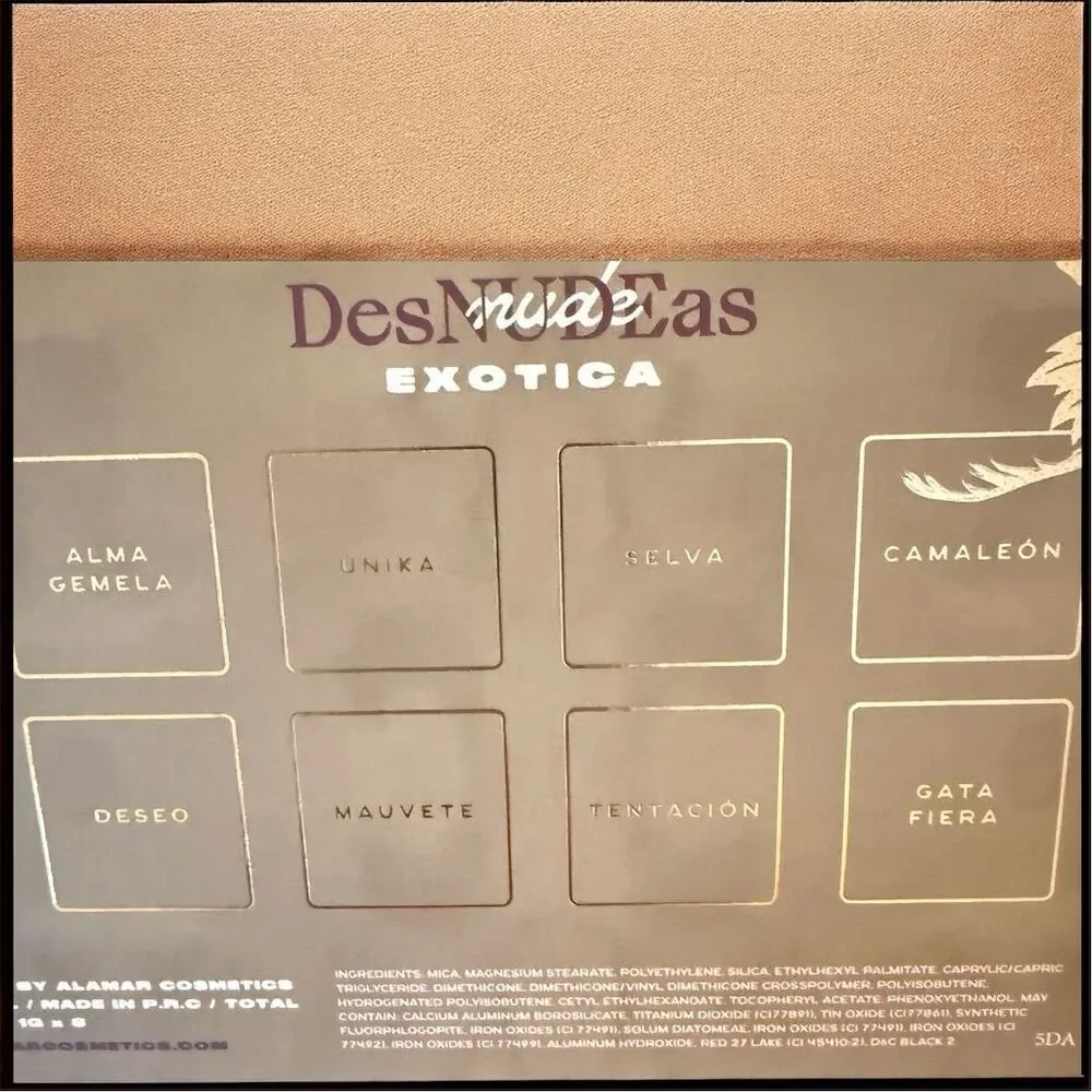 Alamar Cosmetics DesNudeAs Exotica Pressed Pigment Palette Nude Pink 8 Shades